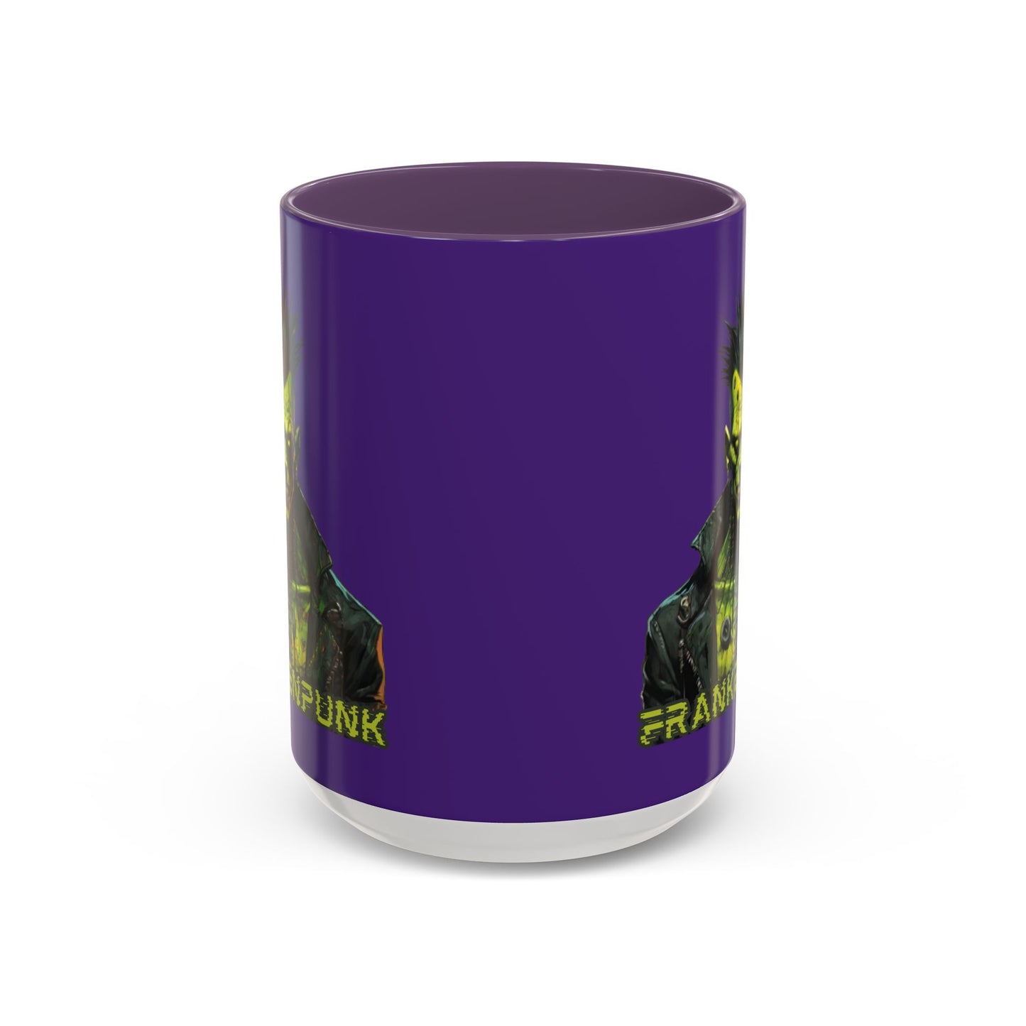 Frankenpunk Purple Accent Mug by CreepyCrafts.boo