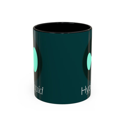 Hyperliquid White font Dark Hyperliquid Accent Mug by cypherpunkgear.com
