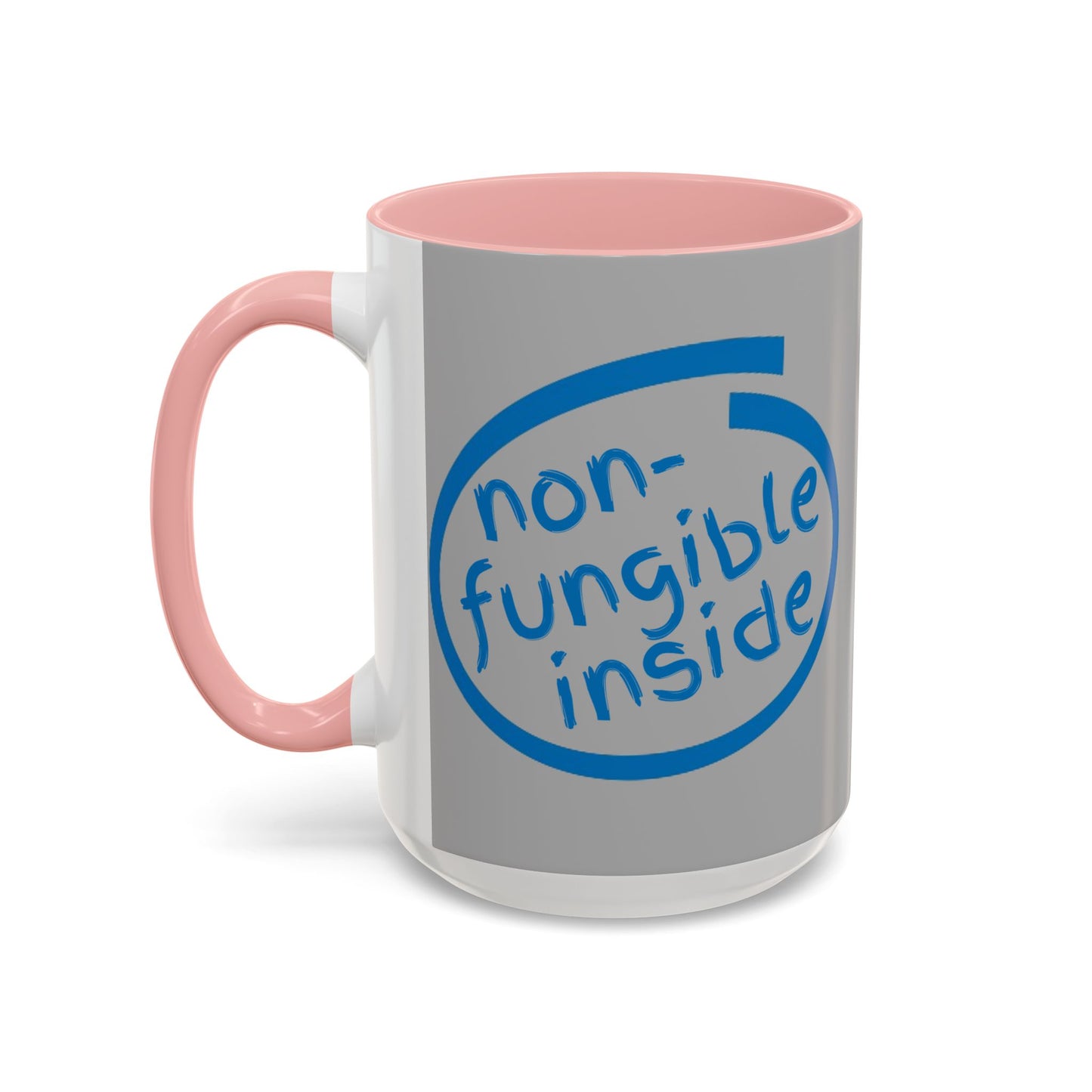 Non-Fungible Inside Grey Accent Mug by cypherpunkgear.com