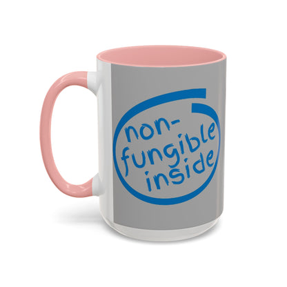Non-Fungible Inside Grey Accent Mug by cypherpunkgear.com