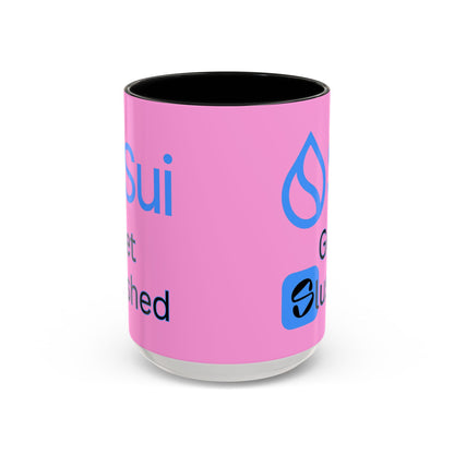 Sui: Get Slushed Pink Accent Mug by cypherpunkgear.com