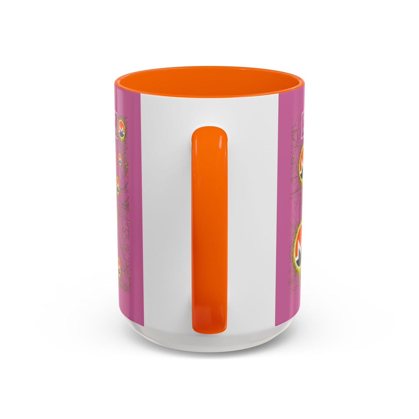 Monero (XMR) don't assume your freedoms are assured Pink Accent Mug by cypherpunkgear.com