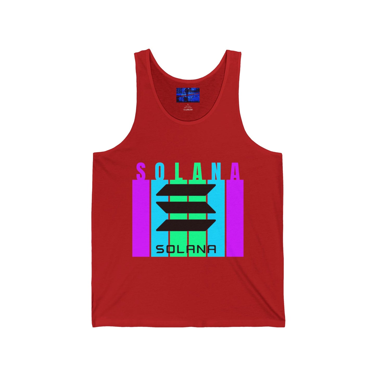 Solana (SOL) Freedom Unisex Jersey Tank Top by cypherpunkgear.com