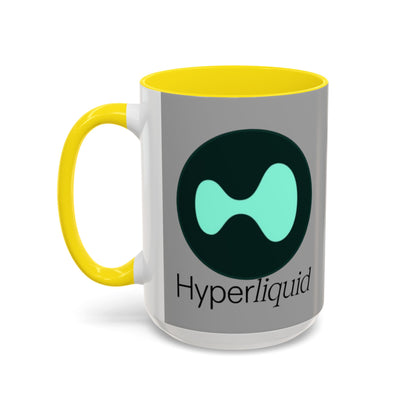 Hyperliquid Black font Grey Accent Mug by cypherpunkgear.com
