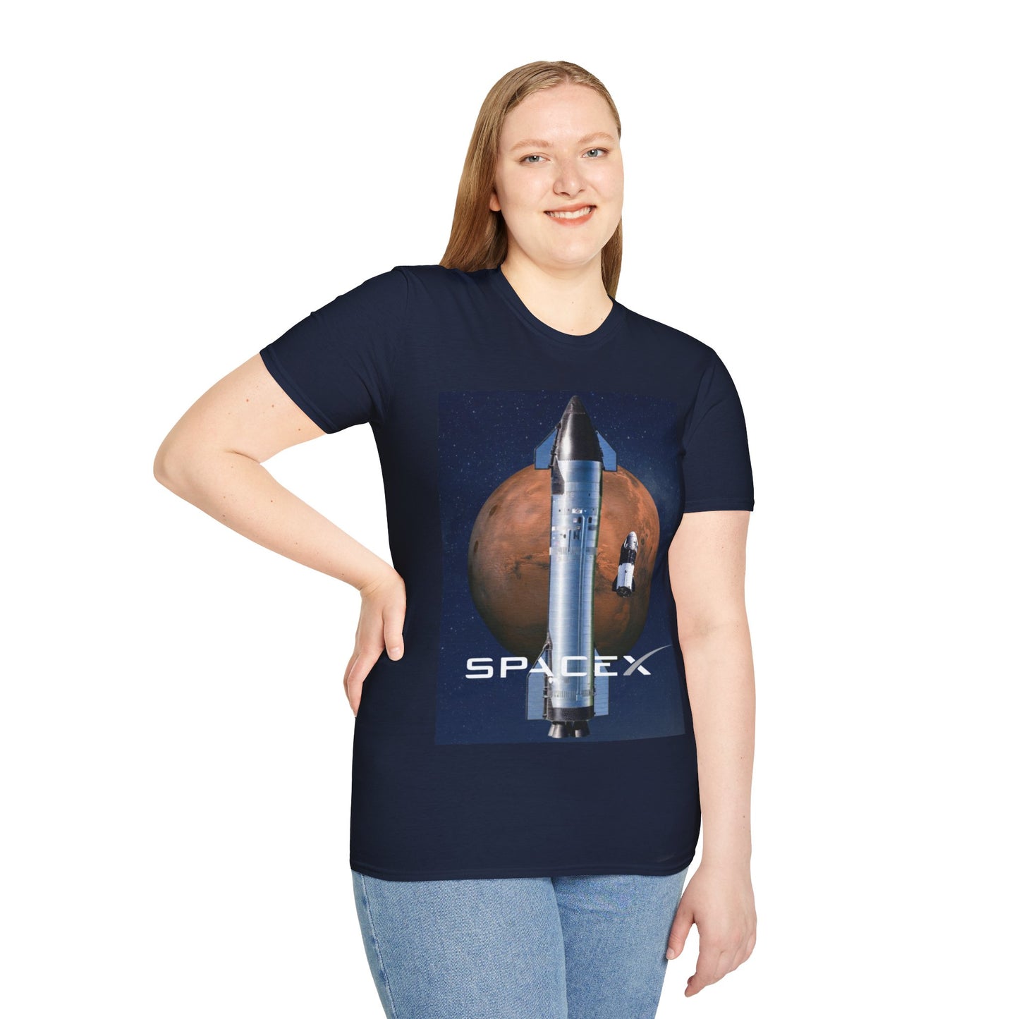 SpaceX Mars Unisex T-Shirt by cypherpunkgear.com