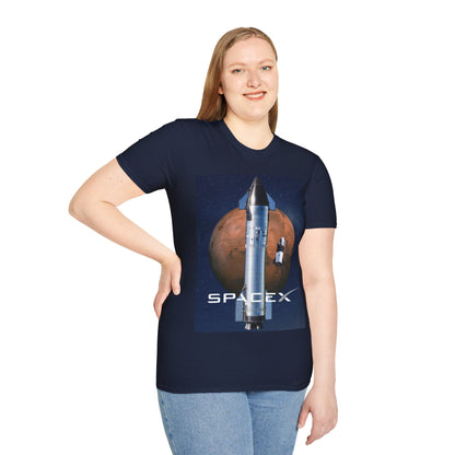 SpaceX Mars Unisex T-Shirt by cypherpunkgear.com