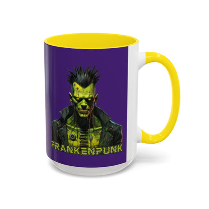 Frankenpunk Purple Accent Mug by CreepyCrafts.boo