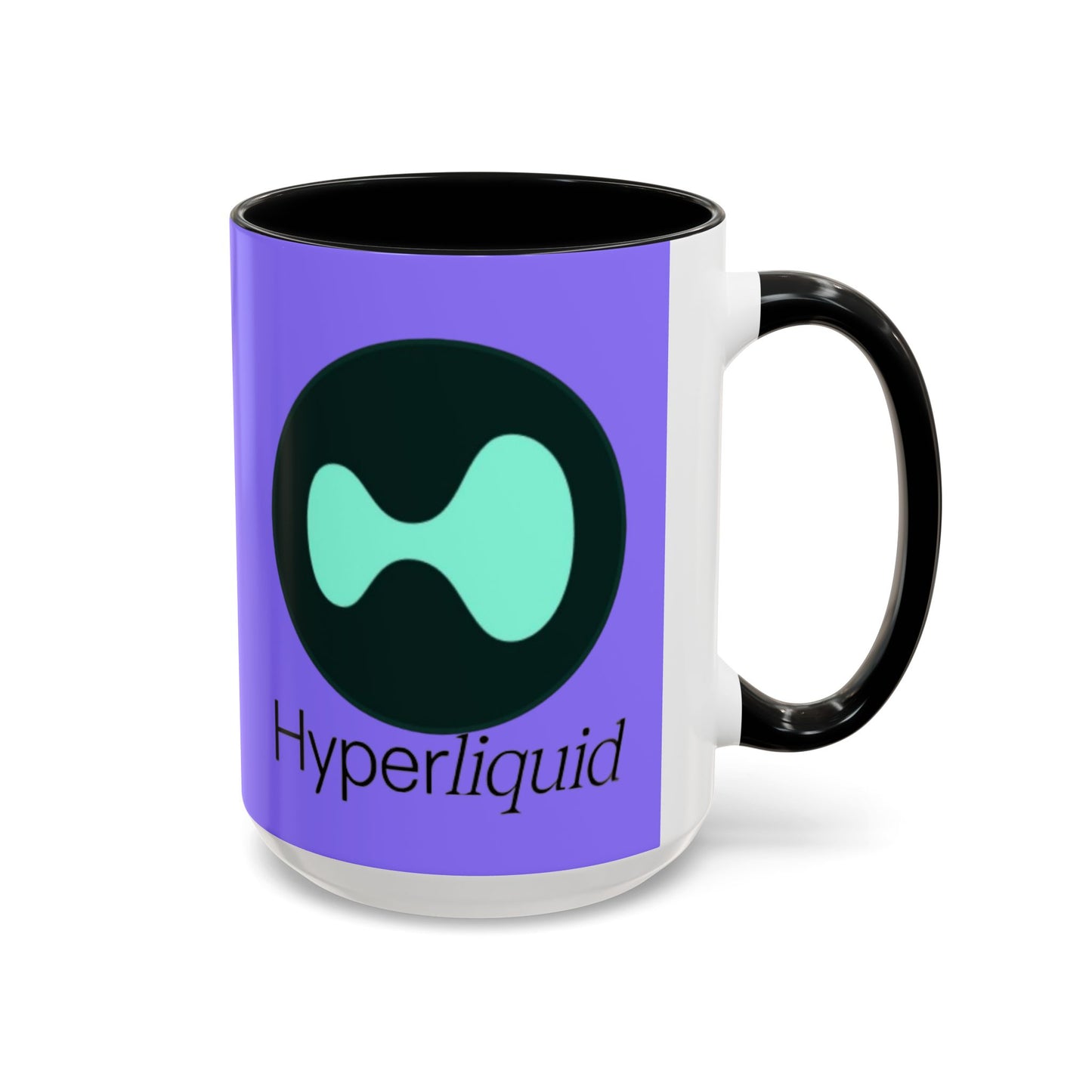 Hyperliquid Black font Light Purple Accent Mug by cypherpunkgear.com