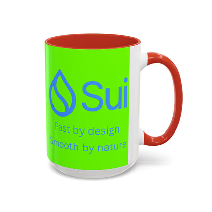 SUI Green Accent Mug by cypherpunkgear.com