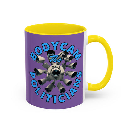 Bodycam the Politicians Cameras Light Purple Accent Mug by cypherpunkgear.com