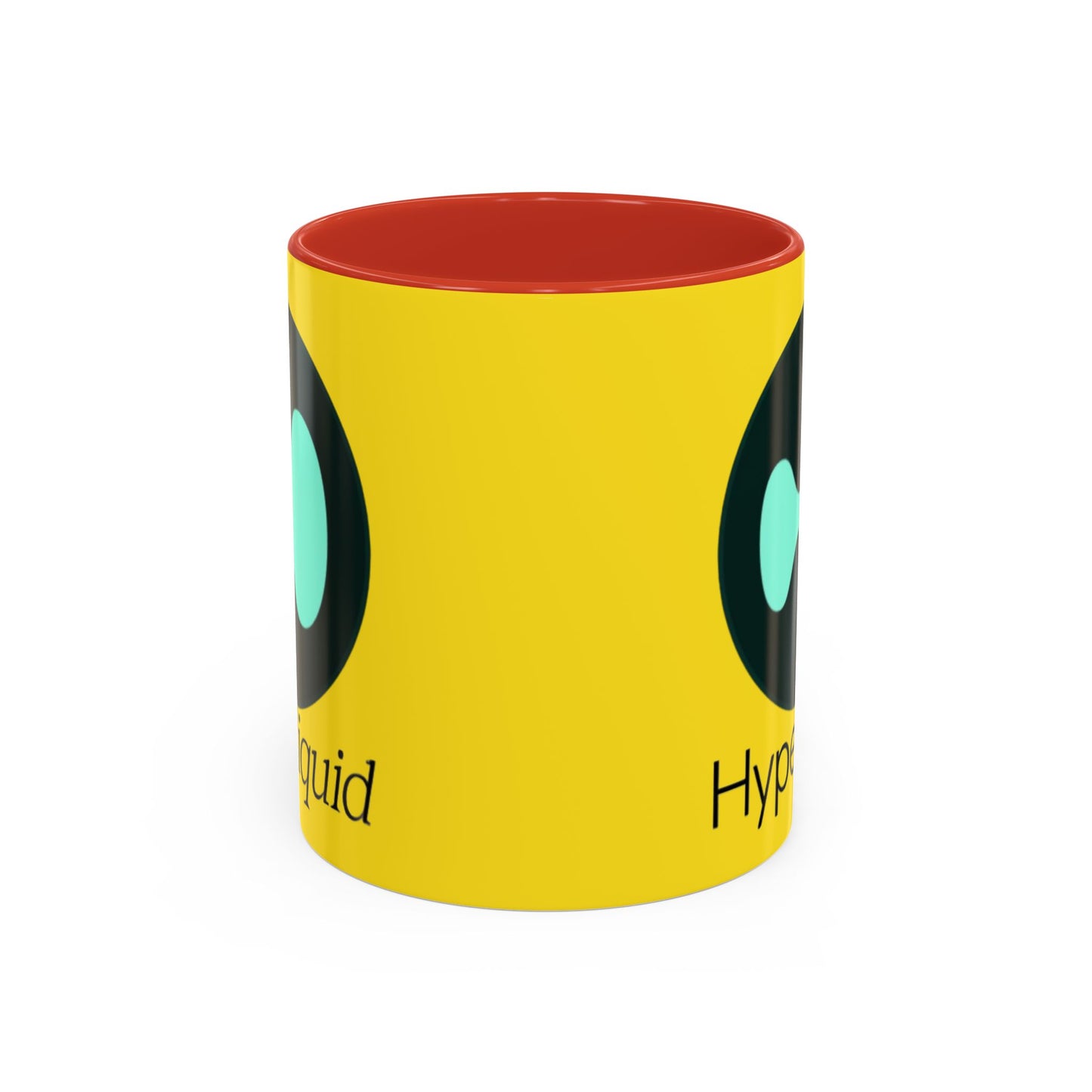 Hyperliquid Black font Yellow Accent Mug by cypherpunkgear.com