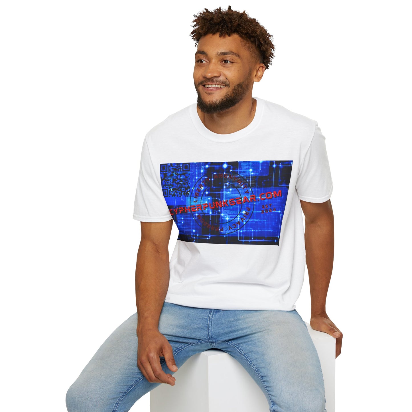 Cypherpunkgear.com logo Light colors Unisex T-Shirt by cypherpunkgear.com