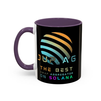 Jupiter (JUP) the best aggregator on Solana Black Accent Mug by cypherpunkgear.com