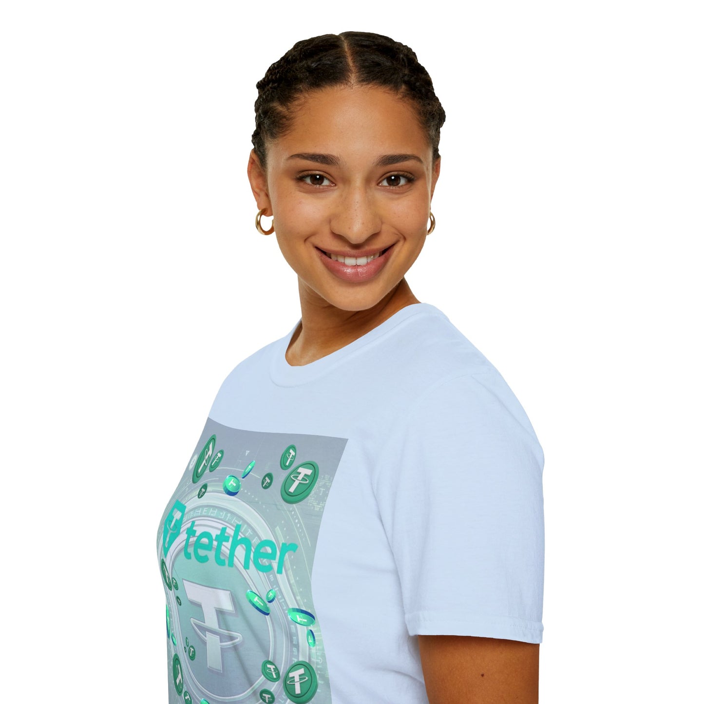 Tether Light colors Unisex T-Shirt by cypherpunkgear.com