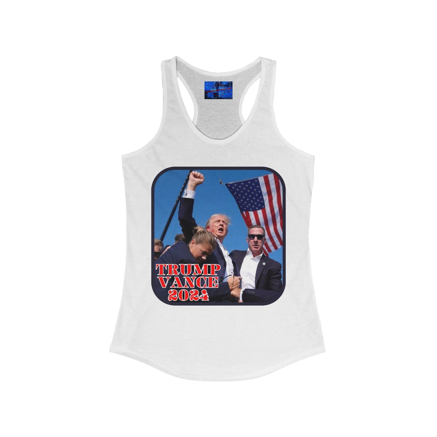 Trump and Vance 2024 Women's Racerback Tank Top by cypherpunkgear