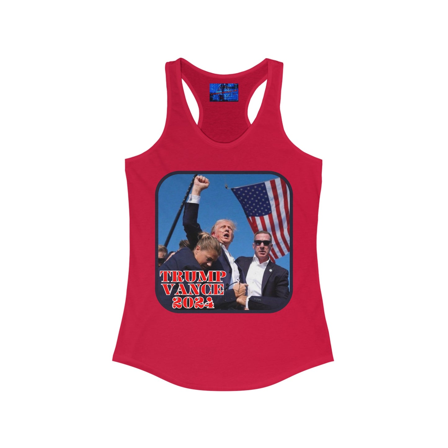 Trump and Vance 2024 Women's Racerback Tank Top by cypherpunkgear