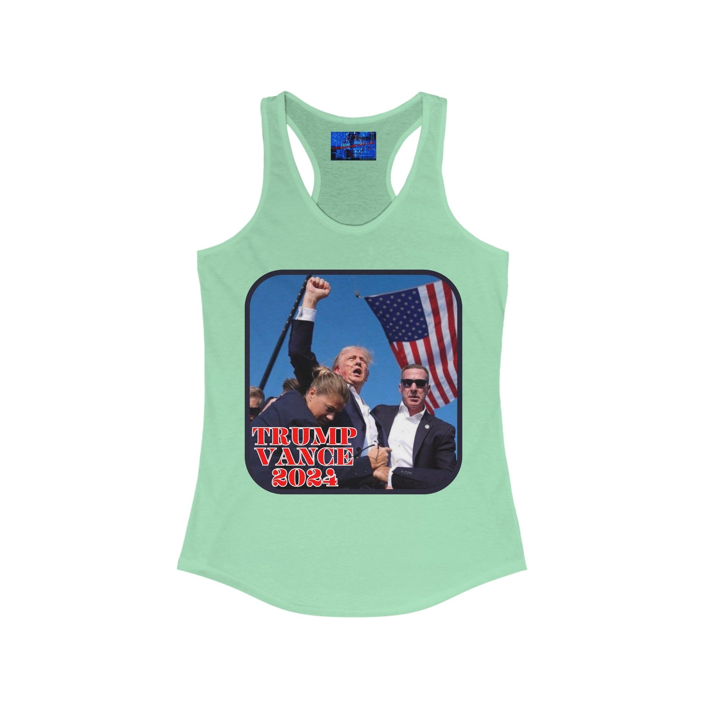 Trump and Vance 2024 Women's Racerback Tank Top by cypherpunkgear