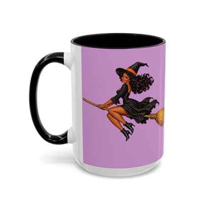 Velvet Vex Pink Accent Mug by CreepyCrafts.boo