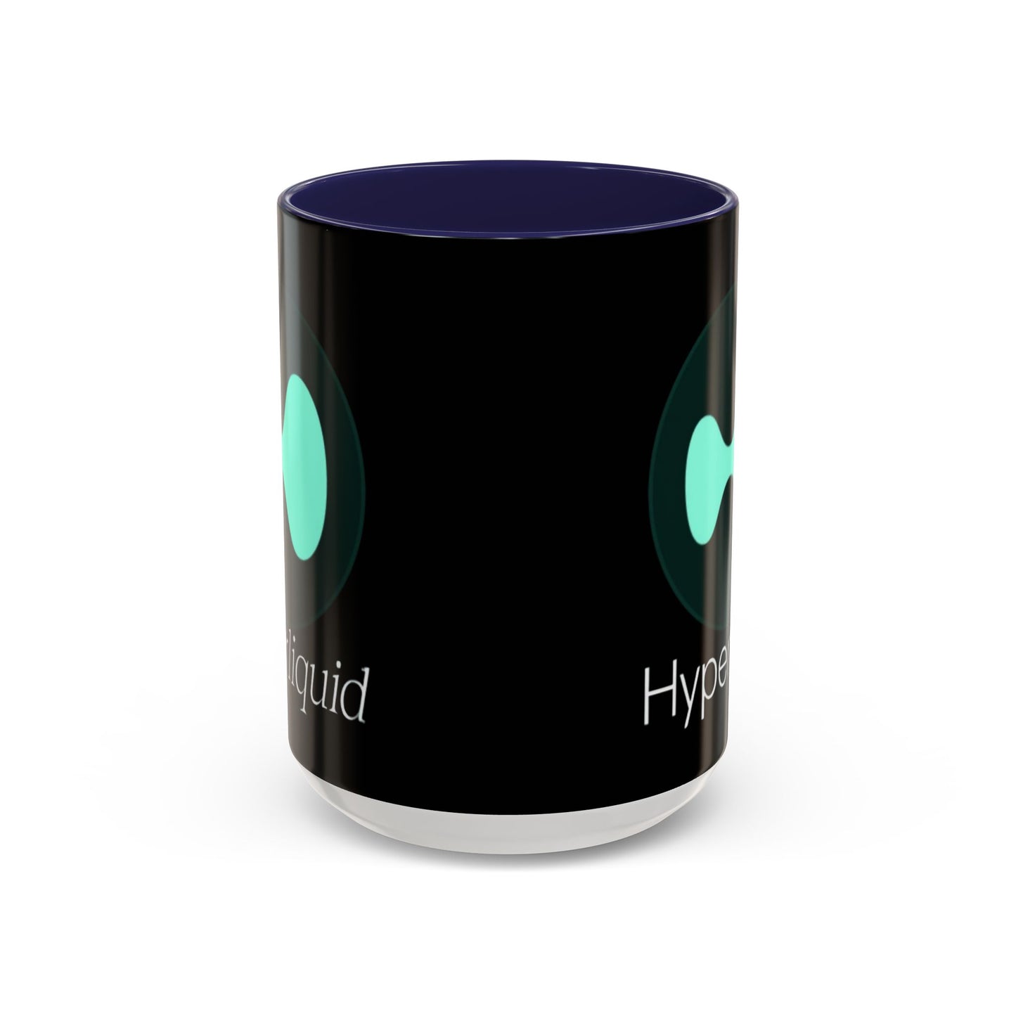 Hyperliquid White font Black Accent Mug by cypherpunkgear.com