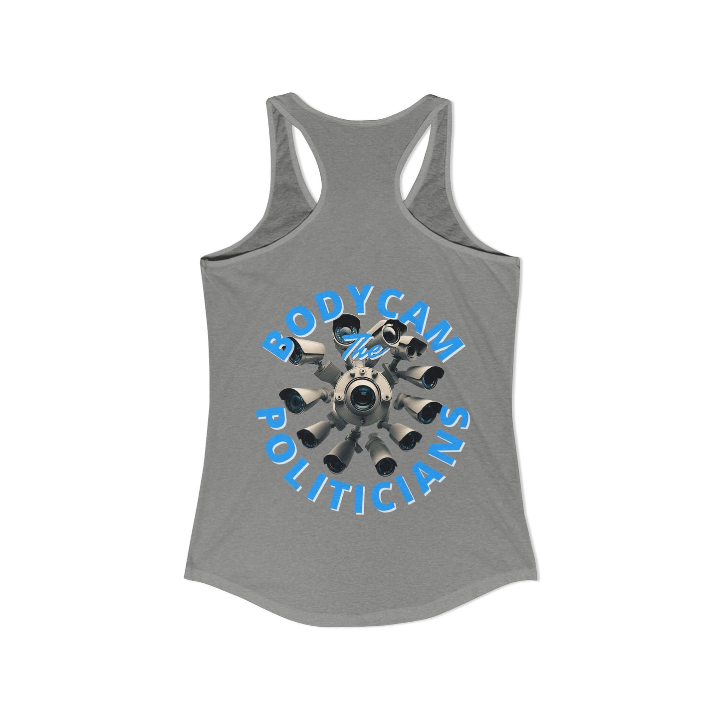 ¡BodyCam ThePoliticians de 2 caras de cypherpunkgear! Camiseta sin mangas ideal con espalda cruzada para mujer