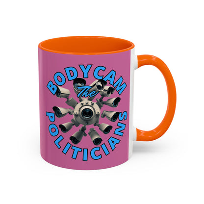Bodycam the Politicians Cameras Pink Accent Mug by cypherpunkgear.com