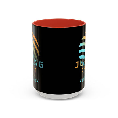 Jupiter (JUP) Orbit the Future Black Accent Mug by cypherpunkgear.com