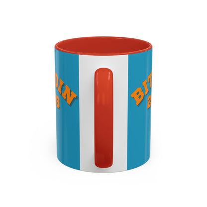 Bitcoin 2009 Turquoise Accent Mug by cypherpunkgear.com