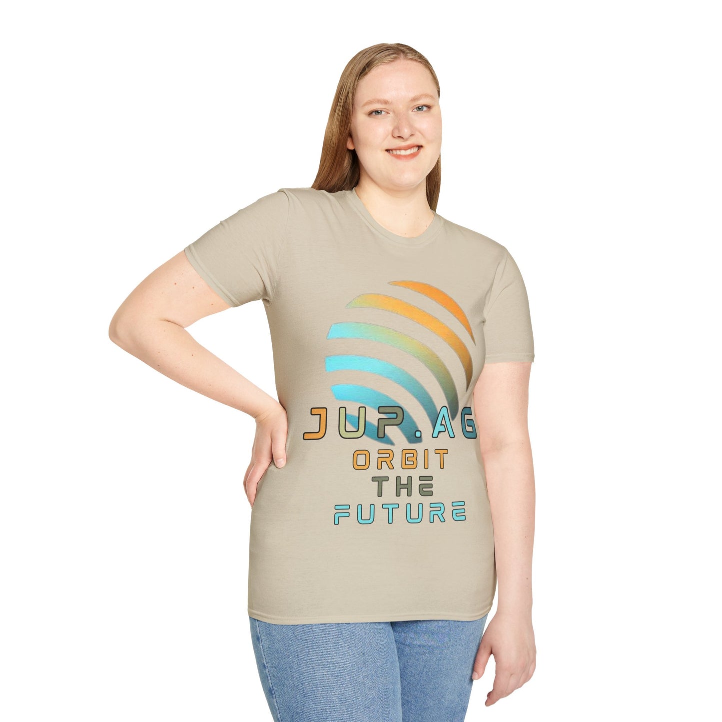 Jupiter (JUP) Orbit the Future Light colors Unisex T-Shirt by cypherpunkgear.com