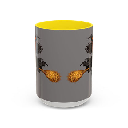 Velvet Vex Grey Accent Mug by CreepyCrafts.boo