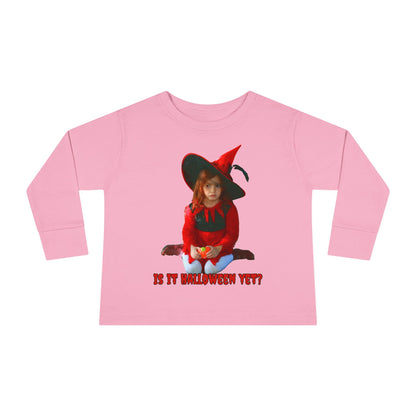 Is it Halloween yet? Toddler Long Sleeve Tee by CreepyCrafts.boo