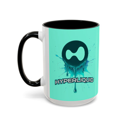 HYPE Drip Light Hyperliquid Accent Mug by cypherpunkgear.com