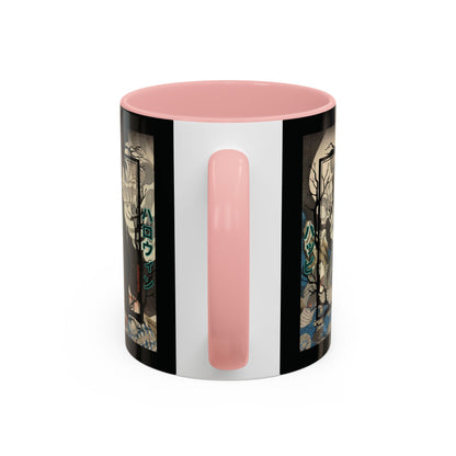 Yōkai Happy Halloween Black Accent Mug by CreepyCrafts.boo