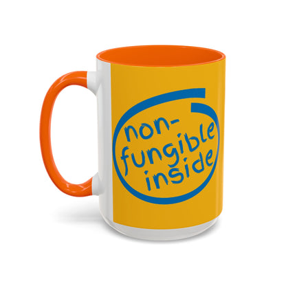 Non-Fungible Inside Yellow Accent Mug by cypherpunkgear.com