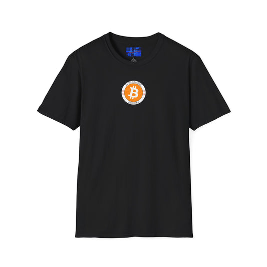 2-sided, Bitcoin (BTC) Decentralized Freedom Dark colors Unisex T-Shirt by cypherpunkgear.com
