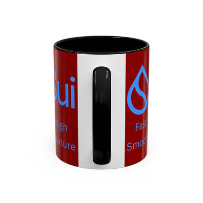 SUI Red Accent Mug by cypherpunkgear.com