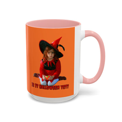 Is it Halloween yet? Orange Accent Mug by CreepyCrafts.boo