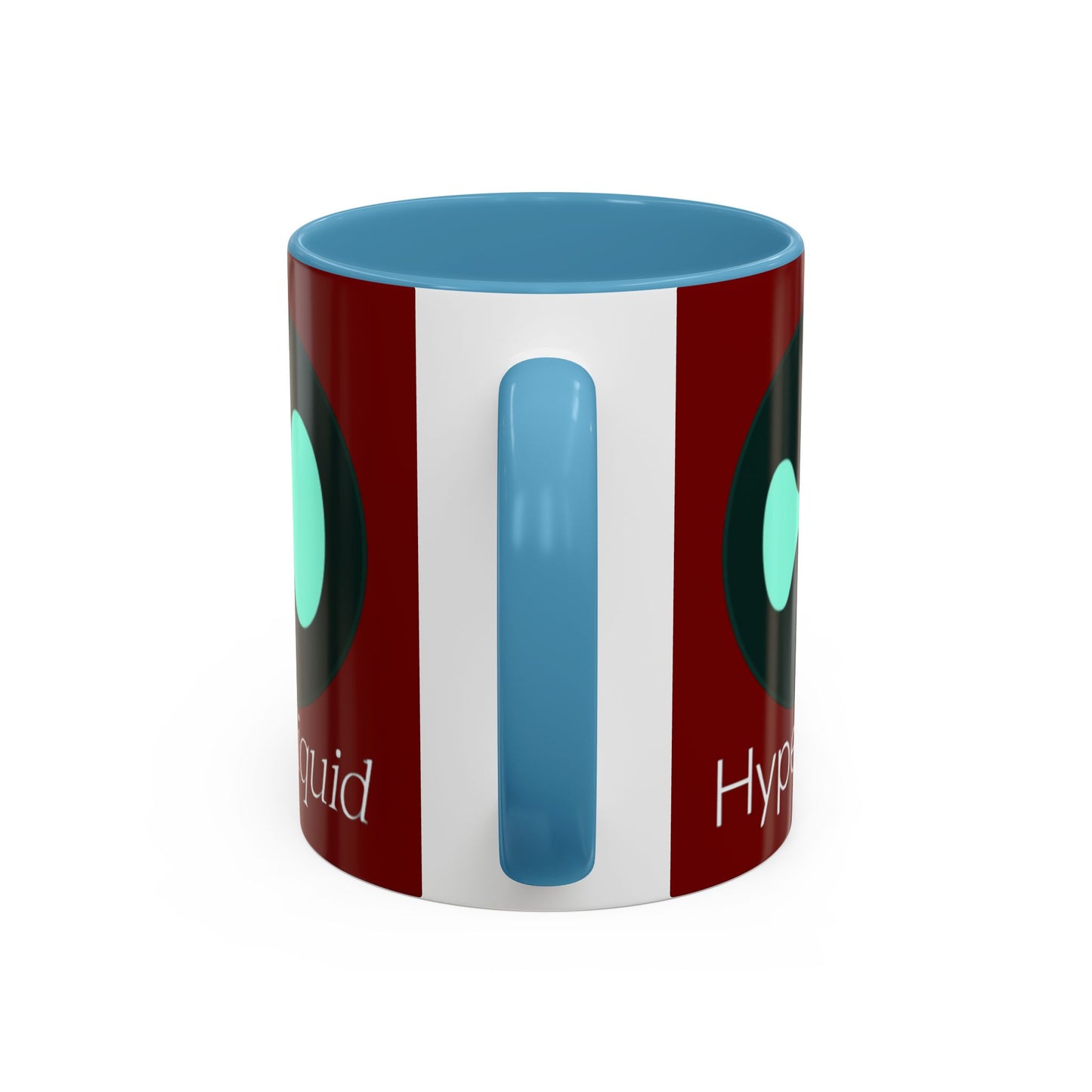 Hyperliquid White font Red Accent Mug by cypherpunkgear.com