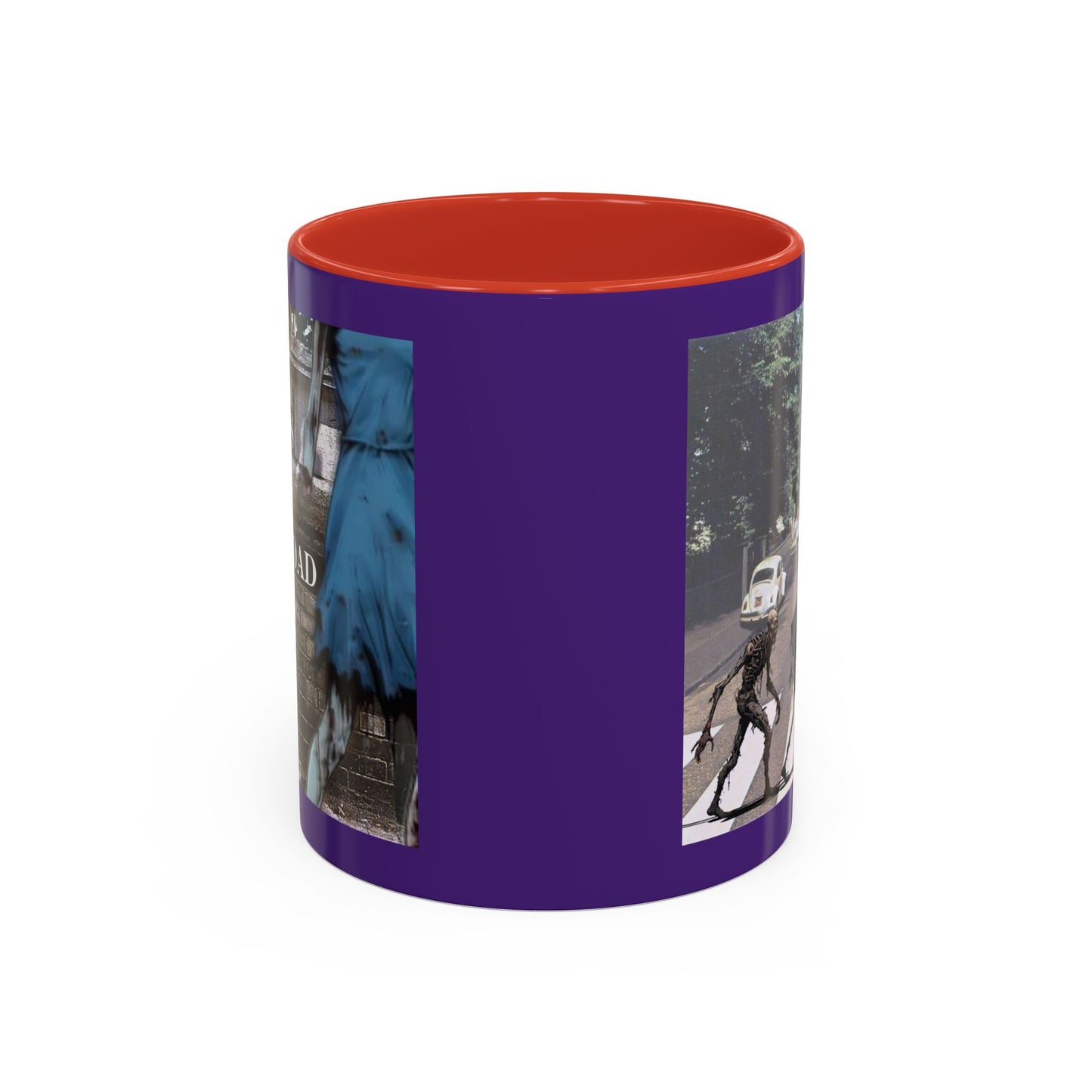 2-sided, Scabby Road Purple Accent Mug by CreepyCrafts.boo