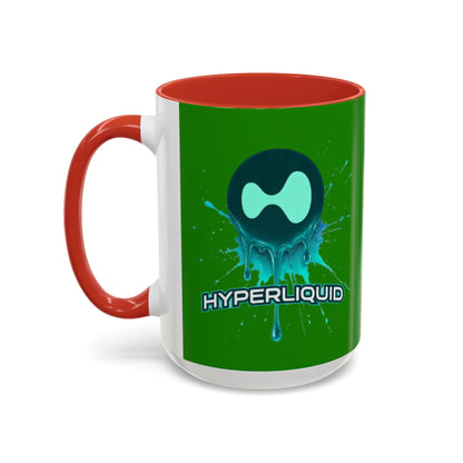 HYPE Drip Green Accent Mug by cypherpunkgear.com