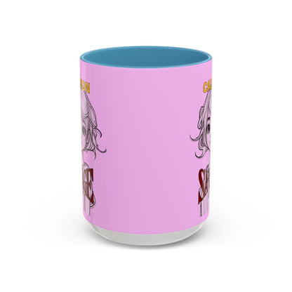 Caution, Savage Pink Accent Mug by cypherpunkgear.com