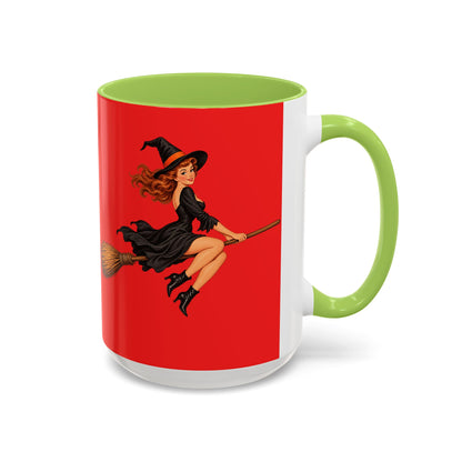 Hazel Hex Red Accent Mug by CreepyCrafts.boo