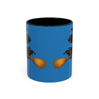 Velvet Vex Blue Accent Mug by CreepyCrafts.boo