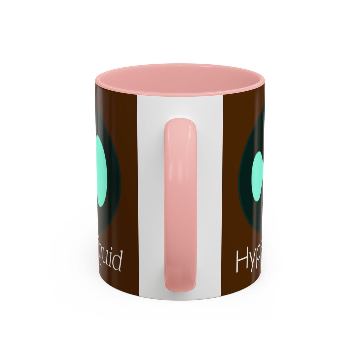 Hyperliquid White font Brown Accent Mug by cypherpunkgear.com