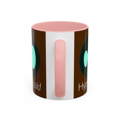 Hyperliquid White font Brown Accent Mug by cypherpunkgear.com