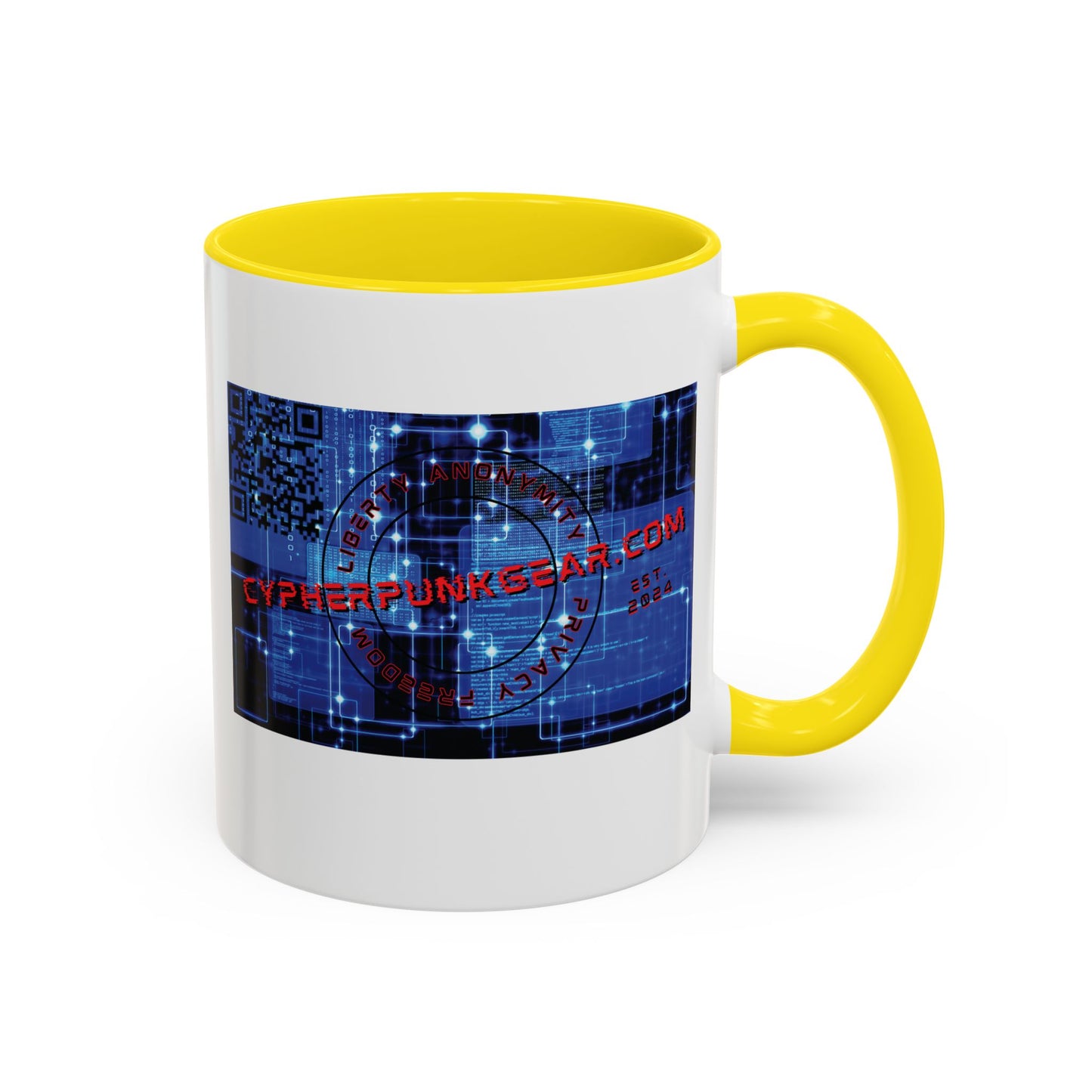Cypherpunkgear.com logo Accent Mug by cypherpunkgear.com