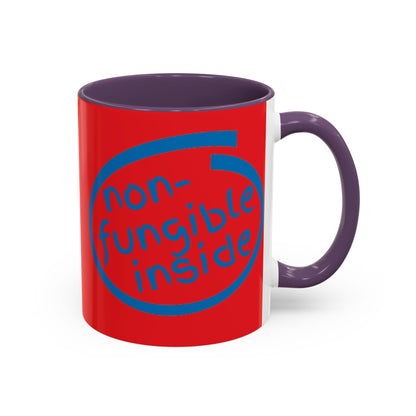 Non-Fungible Inside Red Accent Mug by cypherpunkgear.com