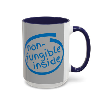 Non-Fungible Inside Grey Accent Mug by cypherpunkgear.com