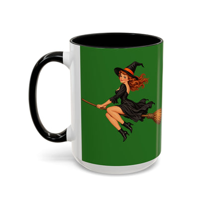 Hazel Hex Green Accent Mug by CreepyCrafts.boo