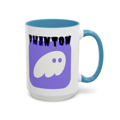 Phantom Hot Wallet White Accent Mug by cypherpunkgear.com
