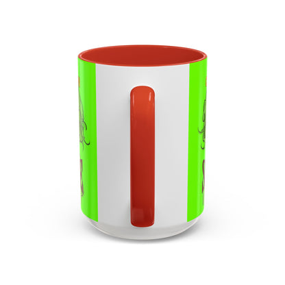 Caution, Savage Light Green Accent Mug by cypherpunkgear.com